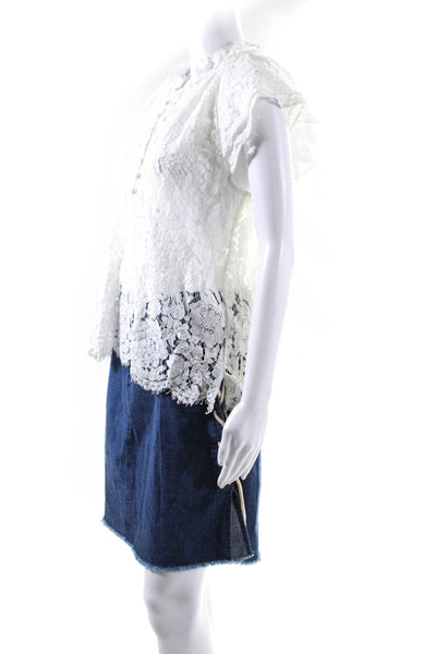 Generation Love Do+Be Womens Blouse Top Skirt White Size L Lot 2