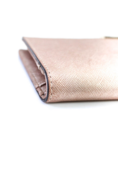 Kate Spade New York Womens Leather Gold Tone Wallet Pink Metallic