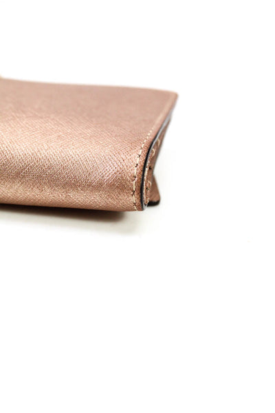Kate Spade New York Womens Leather Gold Tone Wallet Pink Metallic