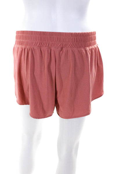 Koral Womens Athletic Lined Shorts Dusty Rose Size L