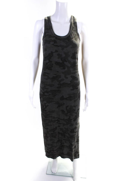 Sundry Womens Gray Camouflaged Print Scoop Neck Sleeveless Tank Dress Size 1