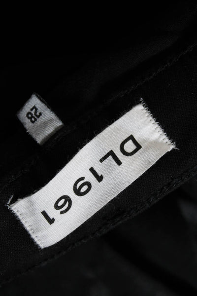 DL1961 Womens Florence Instasculpt Cropped Jeans Storm Black Cotton Size 28