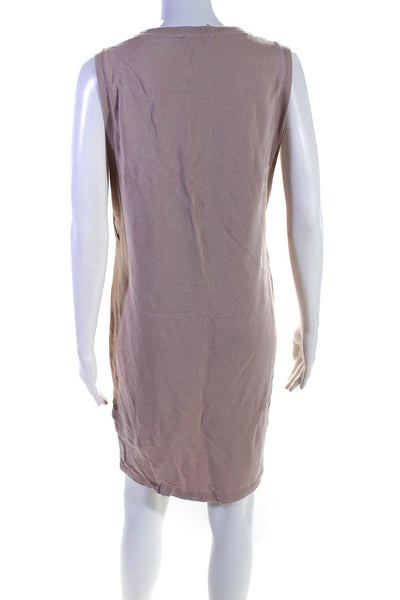 Cos Women's Crewneck Sleeveless Mini T-Shirt Dress Pink Size S