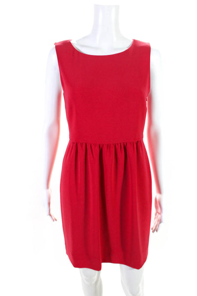 J Crew Womens Solid Sleeveless Casual Tank Dress Red Size 4P
