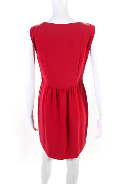 J Crew Womens Solid Sleeveless Casual Tank Dress Red Size 4P