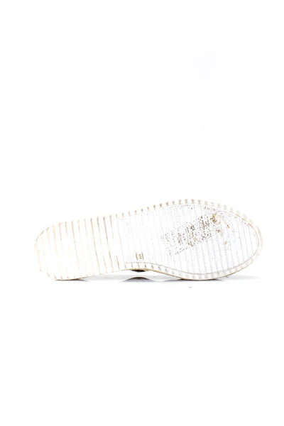 Gianni Bini Women's Spotted Platform Slip On Loafer Flats Beige Size 8
