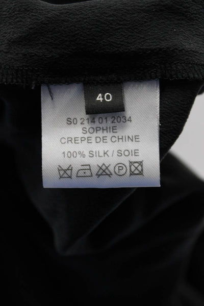 Joseph Womens Silk Crepe Sleeveless V-Neck Slim Cut Jumpsuit Gray Size 40