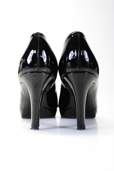 Stuart Weitzman Womens Leather Pointed Toe Platform Stiletto Heels Black Size 5