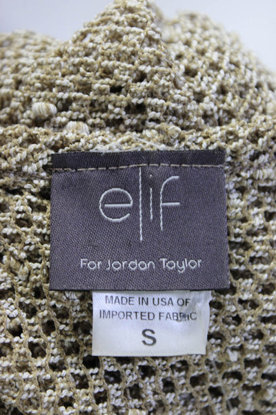 Elif For Jordan Taylor Womens Open Knit Drop Waist Dress Brown Size Small