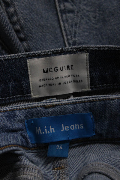 MiH Jeans McGuire Women's High Rise Straight Leg Jeans Blue Size 26 Lot 2