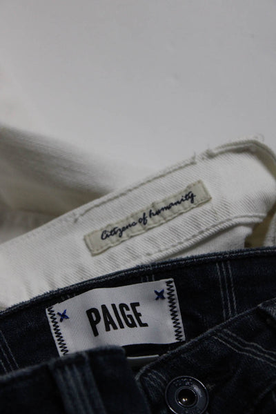 Citizens of Humanity Paige Women's Denim Jeans White Blue Size 26 27 Lot 2