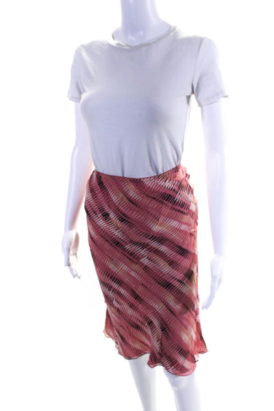 I .E Pete Women's Silk Elastic Waist A-Lined Skirt Abstract Print Size M