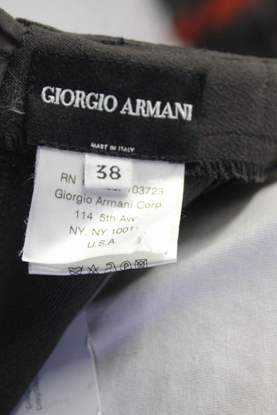 Giorgio Armani Womens Lace Up Side Pencil Skirt Gray Wool Size EUR 38