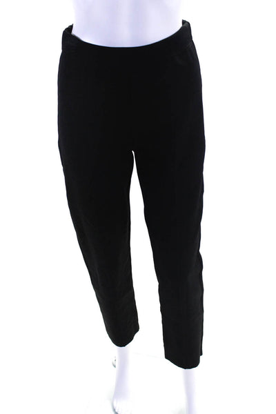 Theory Womens Stretch High Rise Straight Leg Pants Trousers Black Size P