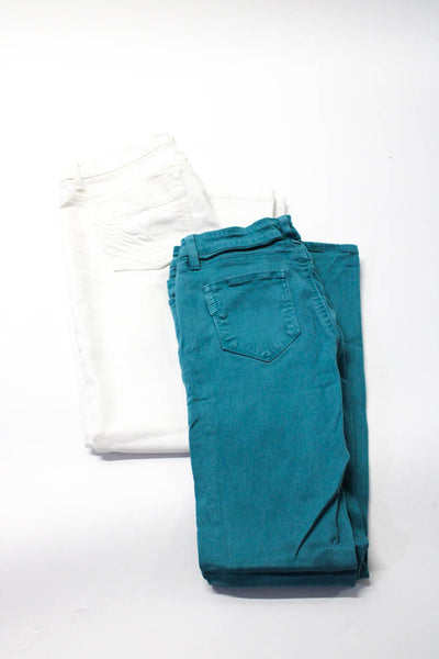 Paige Joes Womens Denim Skinny Jeans Straight Pants Blue White Size 28 30 Lot 2