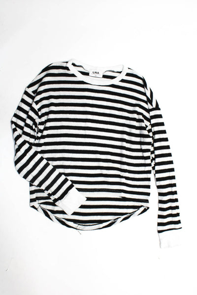 LNA Womens Striped Sweaters Gray Black Size Extra Small Lot 2