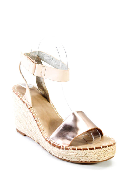 Catherine Catherine Malandrino Womens Strappy Platform Wedge Sandals Pink Size 7