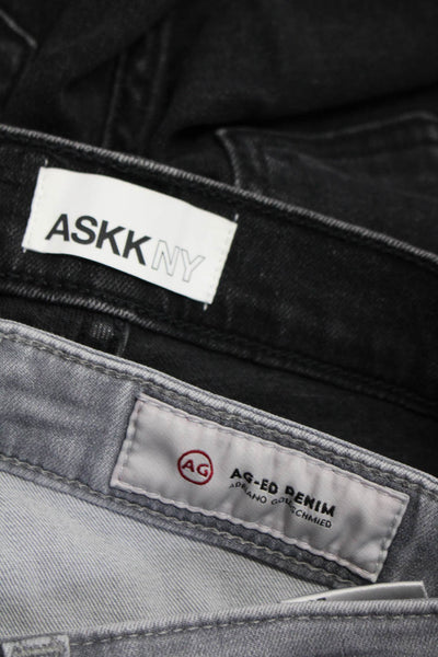 ASKKNY AG-ED Denim Women's Skinny Jeans Black Gray Size 24 25 Lot 2