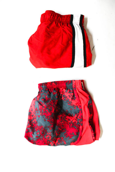 Nike Womens Abstract Mesh Print Elastic Athletic Shorts Red Size XS M Lot 2
