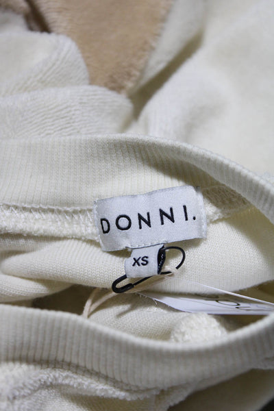 Donni Women's Cotton Blend Colorblock Pullover Sweater Multicolor Size XS