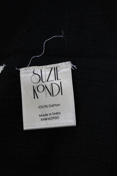 Suzie Kondi Womens GAUZE BUTTON BLOUSE SS21-1 BLACK Size XS