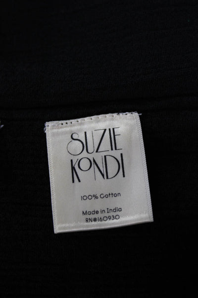 Suzie Kondi Womens GAUZE BUTTON BLOUSE SS21-1 BLACK Size M