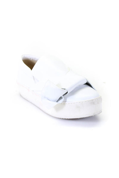N 21 Women's Abstract Slip On Platform Sneakers White Size 8