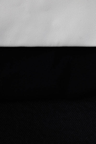 Zara Massimo Dutti Womens Jeans Crop Top Shirt Brown Black Medium 8 10 Lot 3