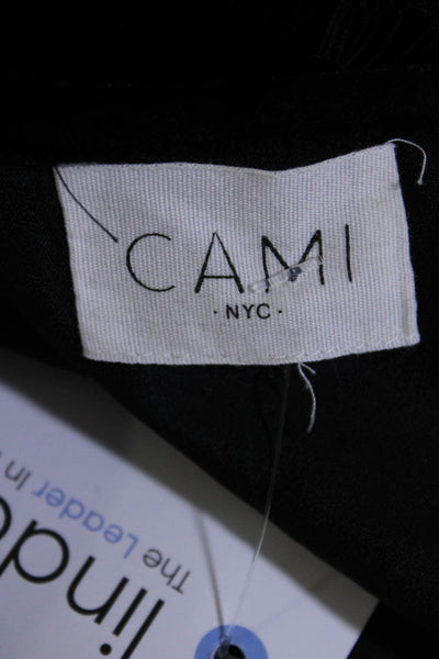 Cami NYC Womens Velvet Lace Back V-Neck Sleeveless Slip Dress Black Size XS