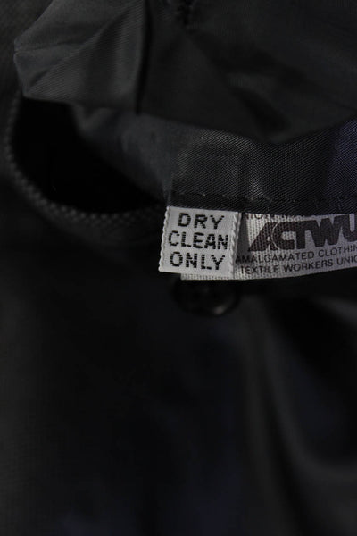 Neiman Marcus Mens Gray Printed Two Button Blazer Matching Pants Set Size 40