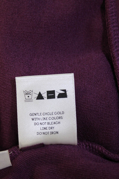 Suzie Kondi Womens VELOUR DROP SHOULDER CROPPED CREW FW21-2 PLUM Size L