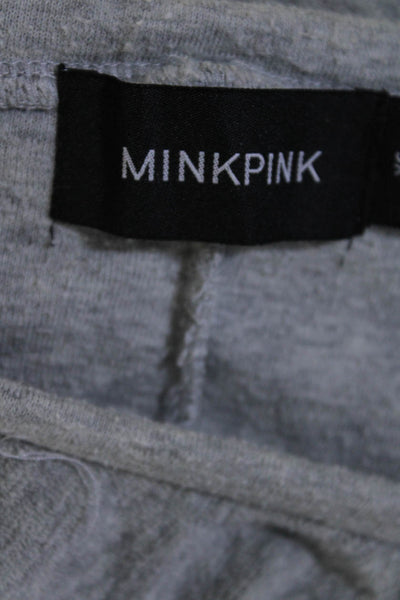 MINKPINK Womens Sleeveless Dress Gray Cotton Size Extra Small