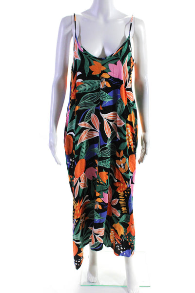 Interstyle Womens Flowy Lightweight Spaghetti Strap Floral Multicolor Dress