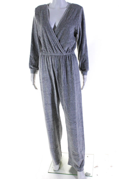 Suzie Kondi Womens VELOUR V-NECK JUMPSUIT FW20-1 GREY MARLE Size XL