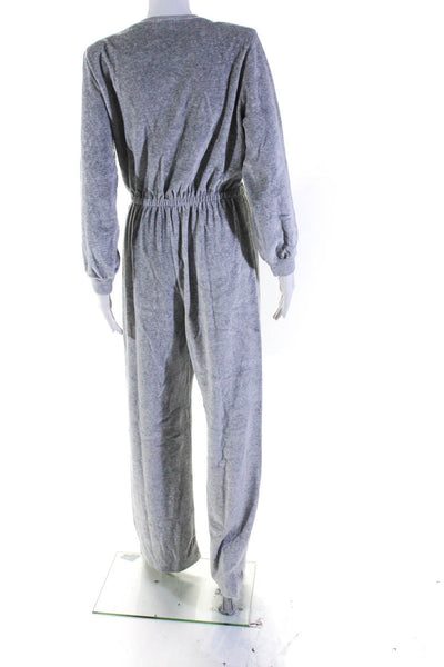 Suzie Kondi Womens VELOUR V-NECK JUMPSUIT FW20-1 GREY MARLE Size XL