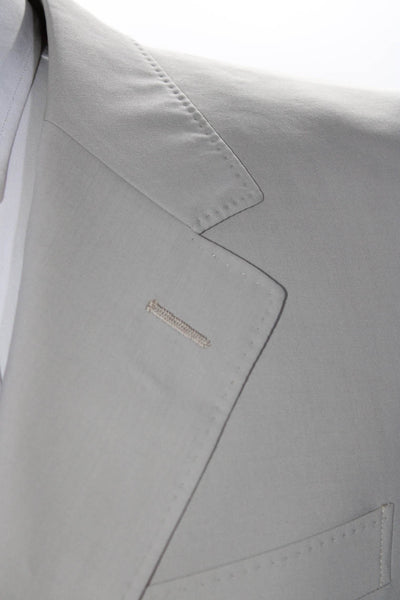 Yves Saint Laurent Men's Wool Solid Three Button Blazer Beige Size 46R