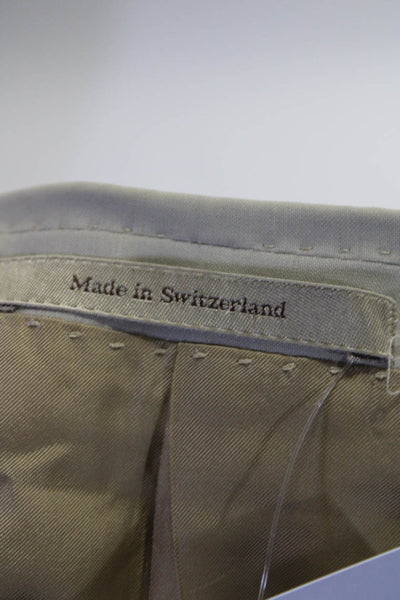 Yves Saint Laurent Men's Wool Solid Three Button Blazer Beige Size 46R