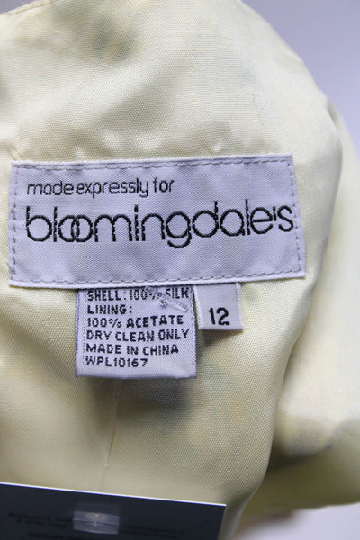 Bloomingdales Women's Scoop Neck Short Sleeves Animal Print Midi Dress Size 12