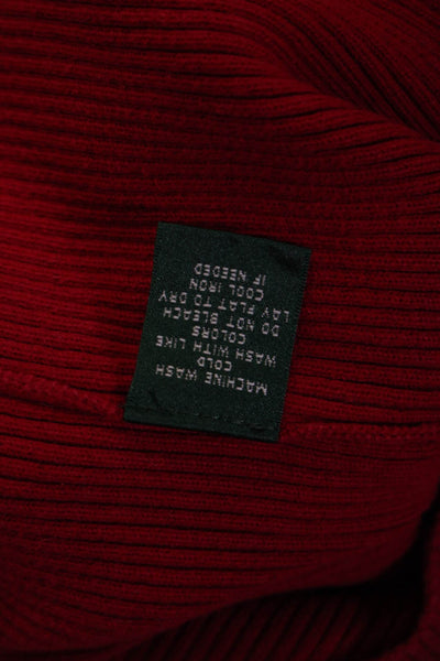 Lauren Ralph Lauren Womens Pullover Long Sleeved Turtleneck Sweater Red Size S
