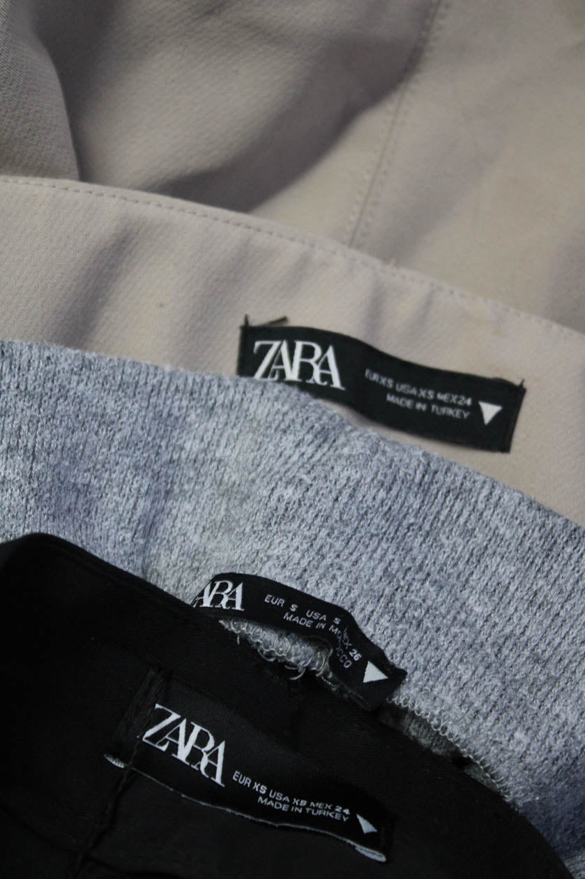 Zara Womens Pants Sweatpants Skirt Beige Size S XS Lot 3 - Shop