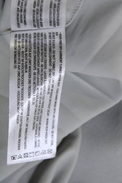 Keepsake Womens Satin Beaded Fold Over Strapless A-Line Mini Dress Gray Size XS