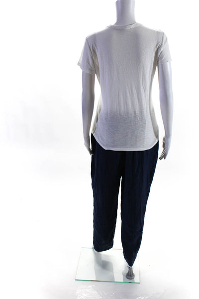 James Perse Women's Crewneck Short Sleeves T-Shirt White 2 Z Supply Pant L Lot 2