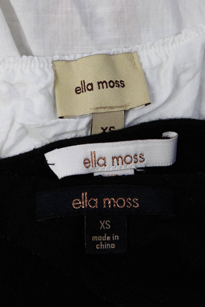 Ella Moss Womens Embroidert Lace Solid Tank Blouse Black White Size XS Lot 3