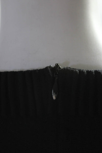 Alaia Womens Black Wool Textured Square Neck Sleeveless Pencil Dress Size 38