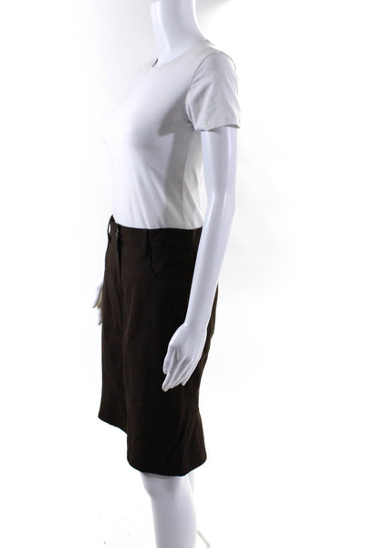Blumarine Women' s Button Up Midi Pencil Skirt Brown Size M
