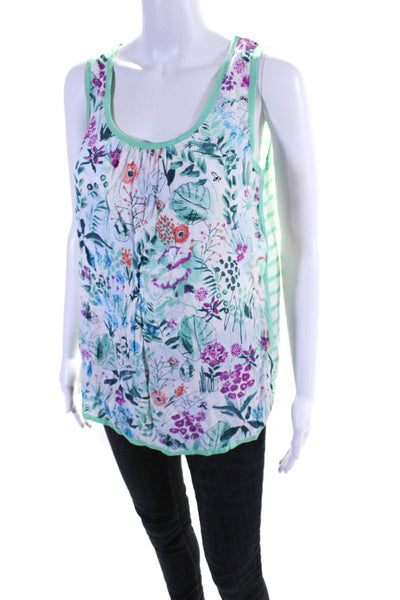 Joules Womens Floral Print Tank Top Multi Colored Size 6