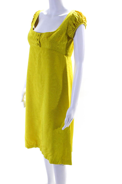 Joanna Nelson Women's Midi Dress Long Jacket Two Piece Set Yellow Size M