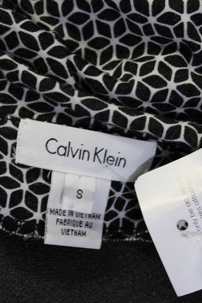Calvin Klein Women's V-Neck Cap Sleeves Bodycon Midi Dress Black Size S