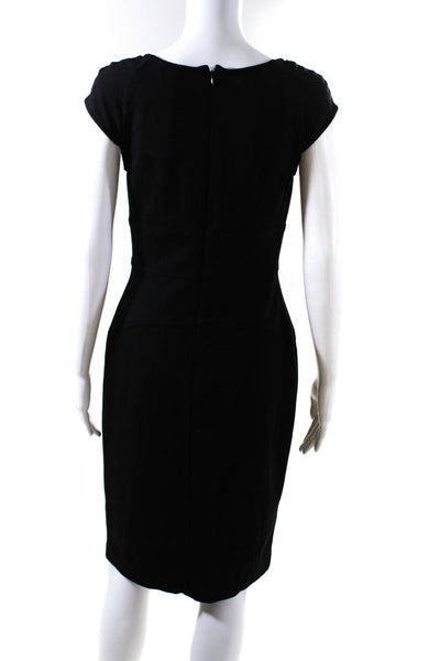 Calvin Klein Women's Scoop Neck Sleeveless A-Lined Midi Dress Black Size 4