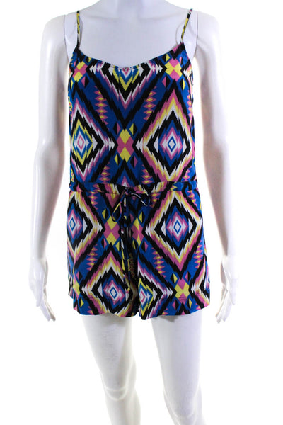 Twelfth Street by Cynthia Vincent Women's Spaghetti Straps Abstract Romper XS